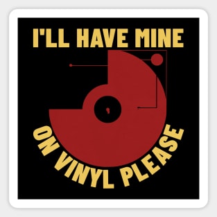 Vintage Audio - Retro LP Vinyl Record And Turntable Art T-Shirt Magnet